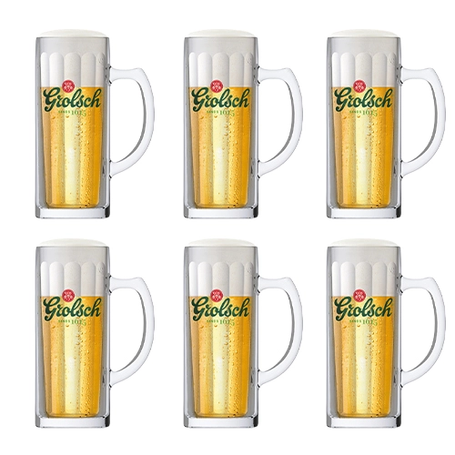 Grolsch - Bierkrug 500ml - 6 stück