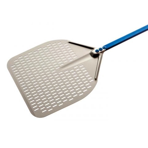 Gi.Metal - Aluminium durchlöcherte rechteckige Pizza Schaufel (A-32RF) - 33x33 cm