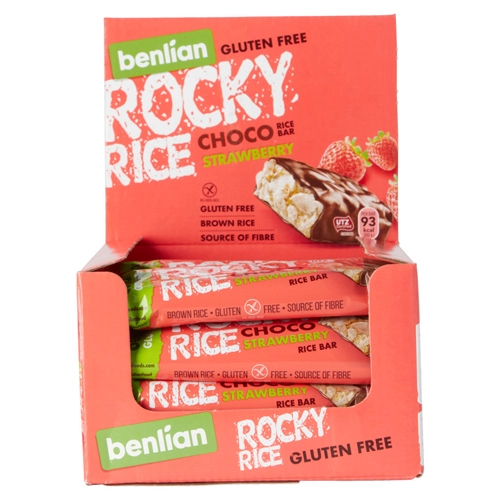 Benlian - Rocky Rice Choco Strawberry - 20 Riegel