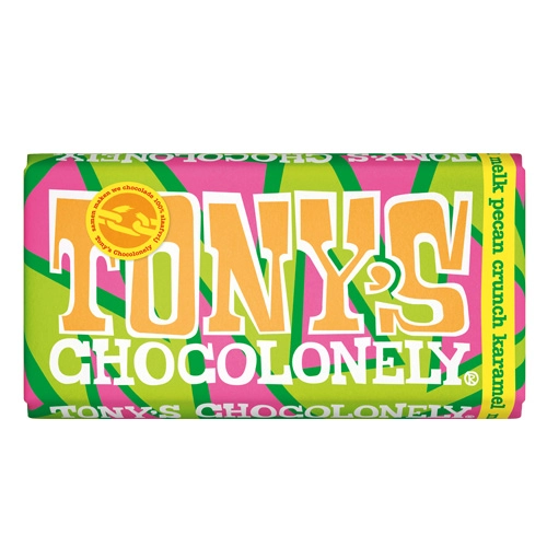 Tony&apos;s Chocolonely - Vollmilchschokolade Pekan Crunch Karamell - 180g
