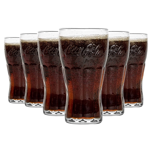 Coca-Cola - Relief-Glas 200ml - 6-er Set