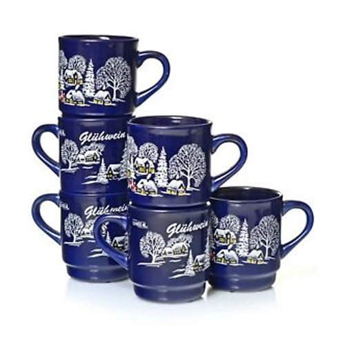 VanWell - Glühweinbecher (Blau) 200ml - 6-er Set