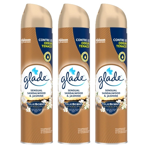 Glade - Lufterfrischer-Spray Sensual Sandalwood & Jasmine - 3x 300 ml