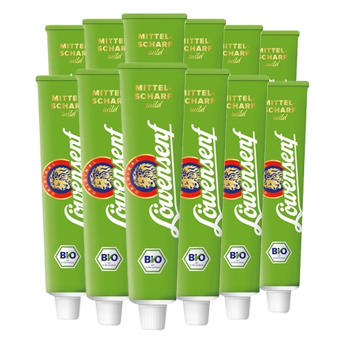 Löwensenf - Mustard Mittelscharf (Mild) BIO - 12x 200ml
