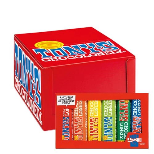Tony&apos;s Chocolonely - Riegel-Regenbogenpaket - 12x (6x 47/50g)