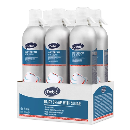 Debic - Sprühsahne gesüßt - 6x 700ml