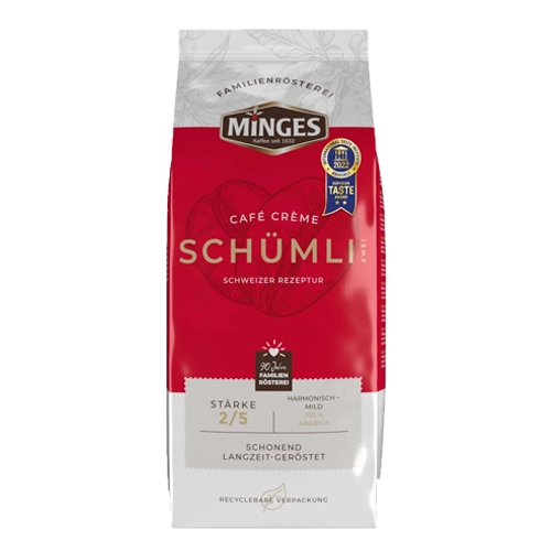 Minges - Café Crème Schümli 2 Bohnen - 1kg