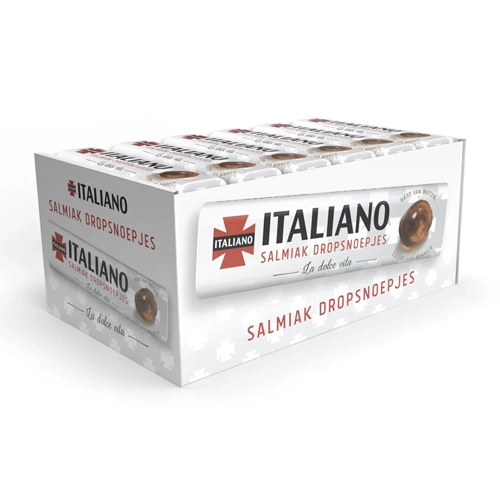Italiano - Salmiak Lakritz Bonbons - 24 Rollen