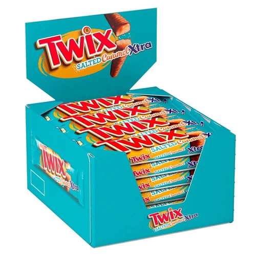 Twix - Schokoladenriegel Salted Caramel Xtra - 24 Riegel