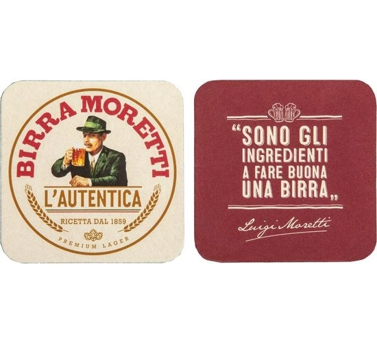 Birra Moretti - Bierdeckel - 100 Stück