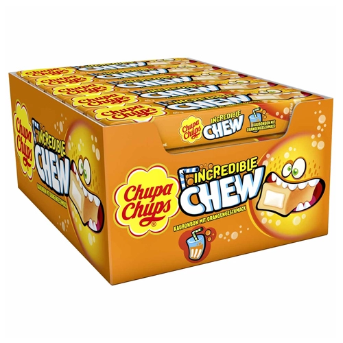 Chupa Chups - Incredible Chew Orange - 20 Stück
