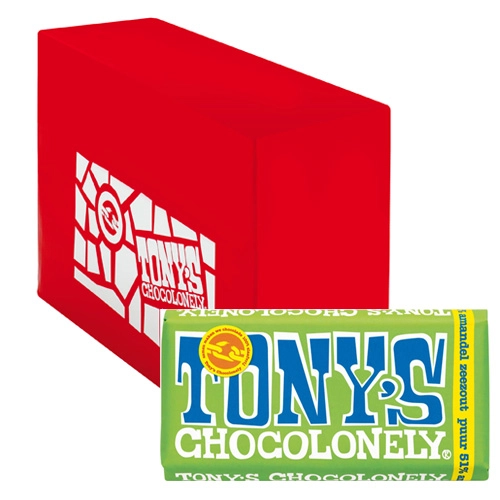 Tony&apos;s Chocolonely - Zartbitterschokolade Mandel Meersalz - 15x 180g