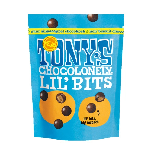 Tony&apos;s Chocolonely - Lil'Bits Zartbitter Orangen Schokoladen kekse - 120g