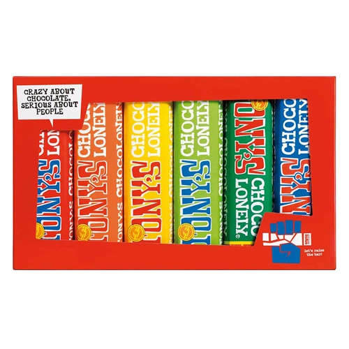 Tony&apos;s Chocolonely - Riegel-Regenbogenpaket - 6x 47/50g