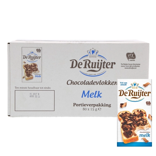 De Ruijter - Vollmilchschokolade Flocken - 80x 15g