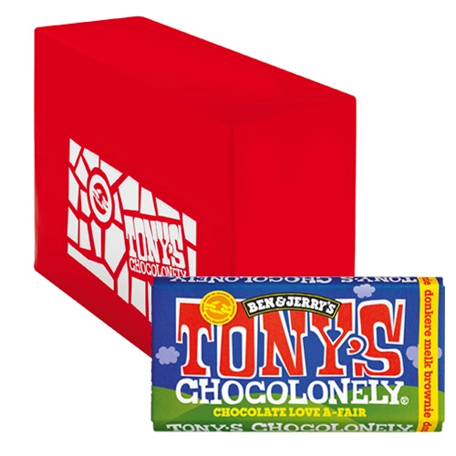 Tony&apos;s Chocolonely - Ben & Jerry&apos;s Dunkle Vollmilchschokolade Brownie - 15x 180g