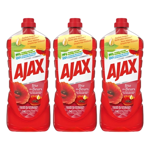 Ajax - Allzweckreiniger Rote Blumen - 3x 1,25ltr