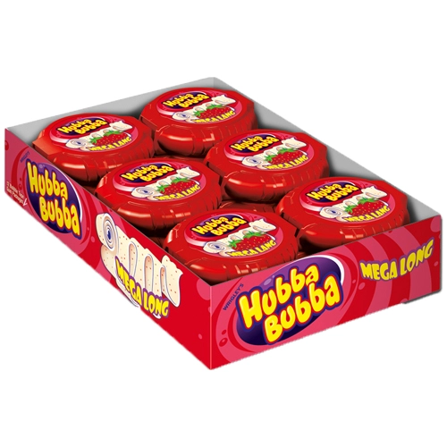 Wrigley&apos;s - Hubba Bubba Megalong Erdbeer - 12 Stück