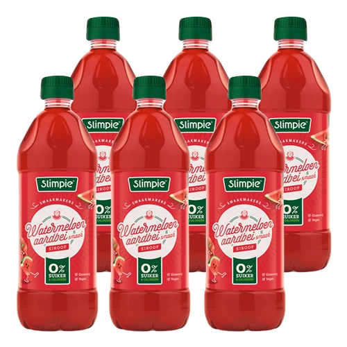 Slimpie - Wassermelonen Erdbeer Limonaden-Sirup - 6x 650ml