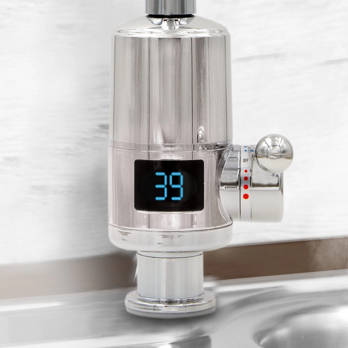 Aquadon SmartHeater Fix-Head Wasserhahn mit integriertem Durchlauferhitzer