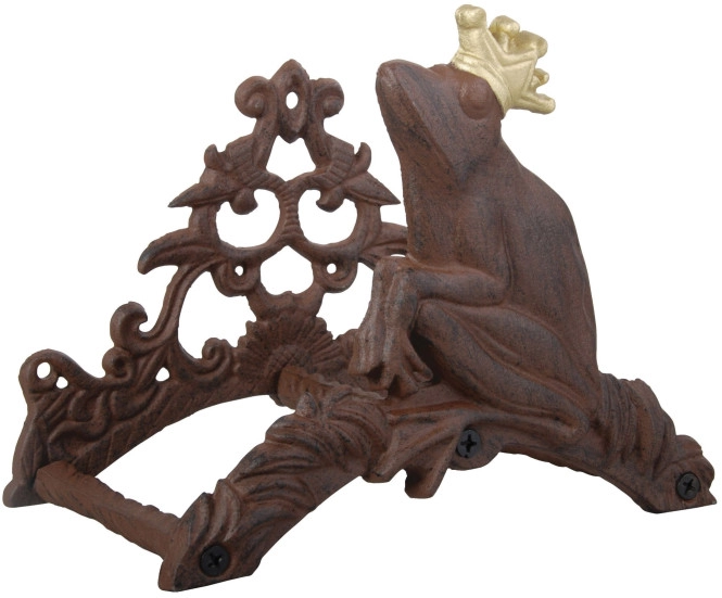 Gartenschlauchhalter Wand Froschkönig Frosch Gusseisen Schlauchhalter Antik-Stil