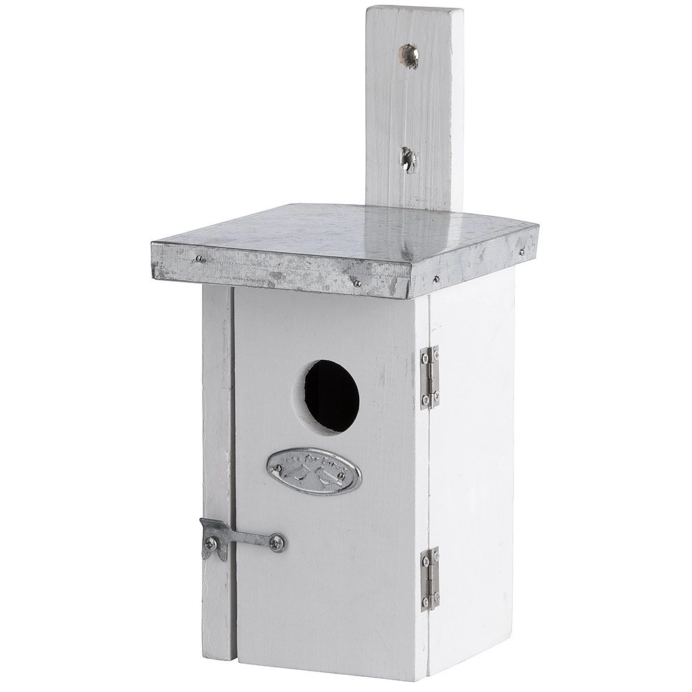 Vogelhaus für Zaunkönige Nistkasten Holz Weiss
