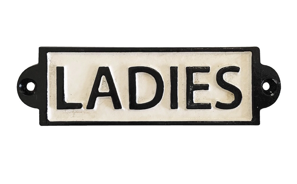 Toilettenschild Ladies Türschild Gusseisen Vintage Nostalgie Antik-Stil