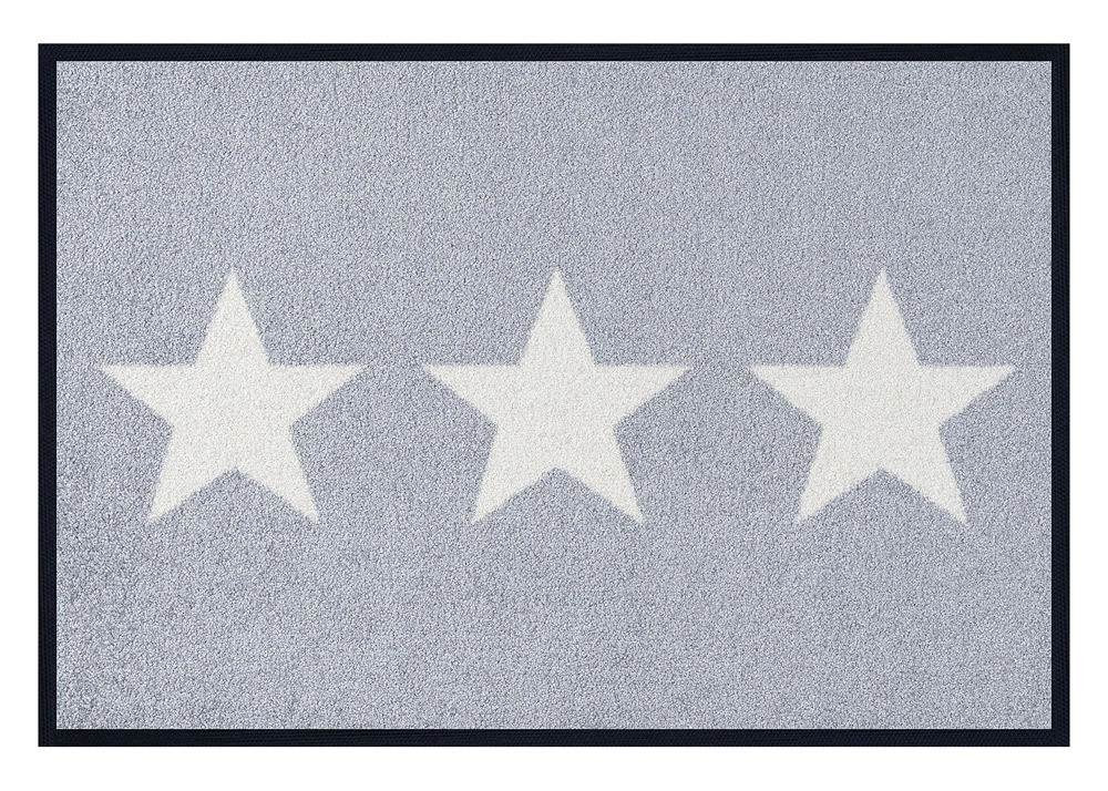 wash+dry Fußmatte Stars Grey waschbar 40x60cm