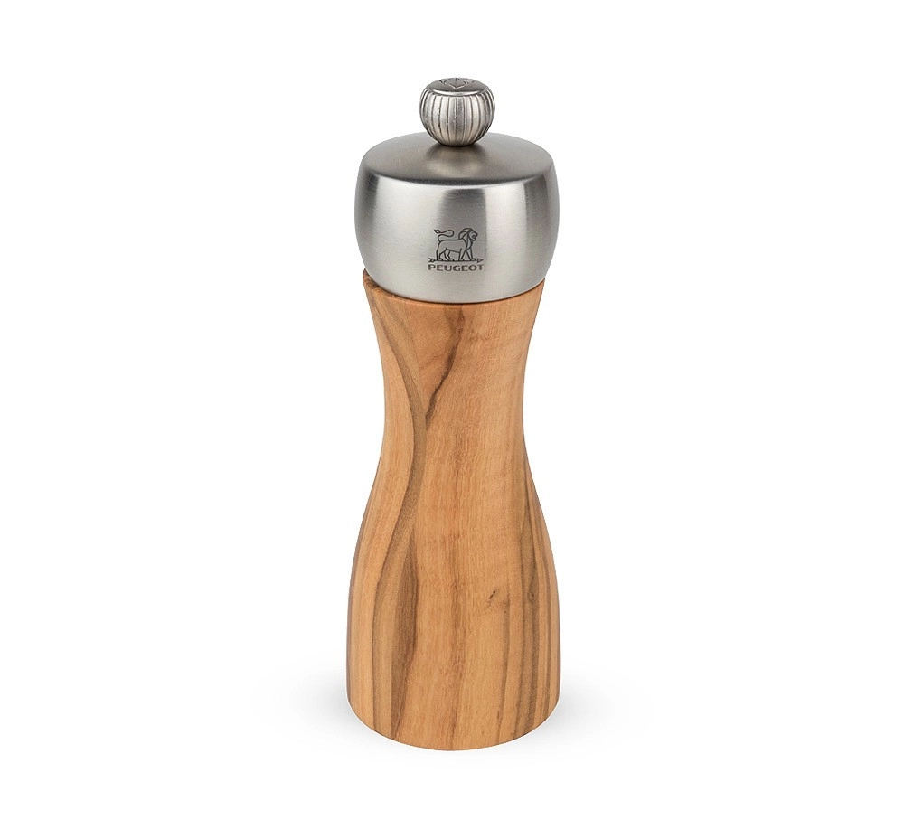 Peugeot Fidji Salzmühle Olivenholz Edelstahl 15cm
