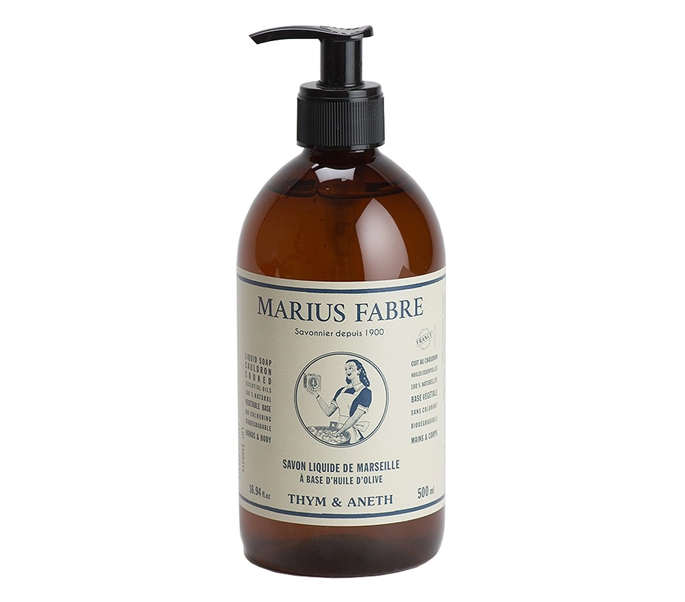 Marius Fabre Flüssigseife Thymian-Dill (Thym et Aneth) Bio-Olivenöl 500ml