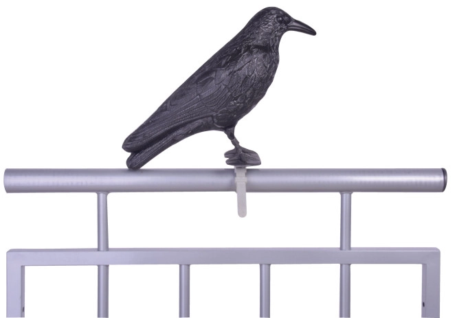 Vogelschreck Krähe Taubenschreck Vogelscheuche Dekofigur Rabe Schwarz