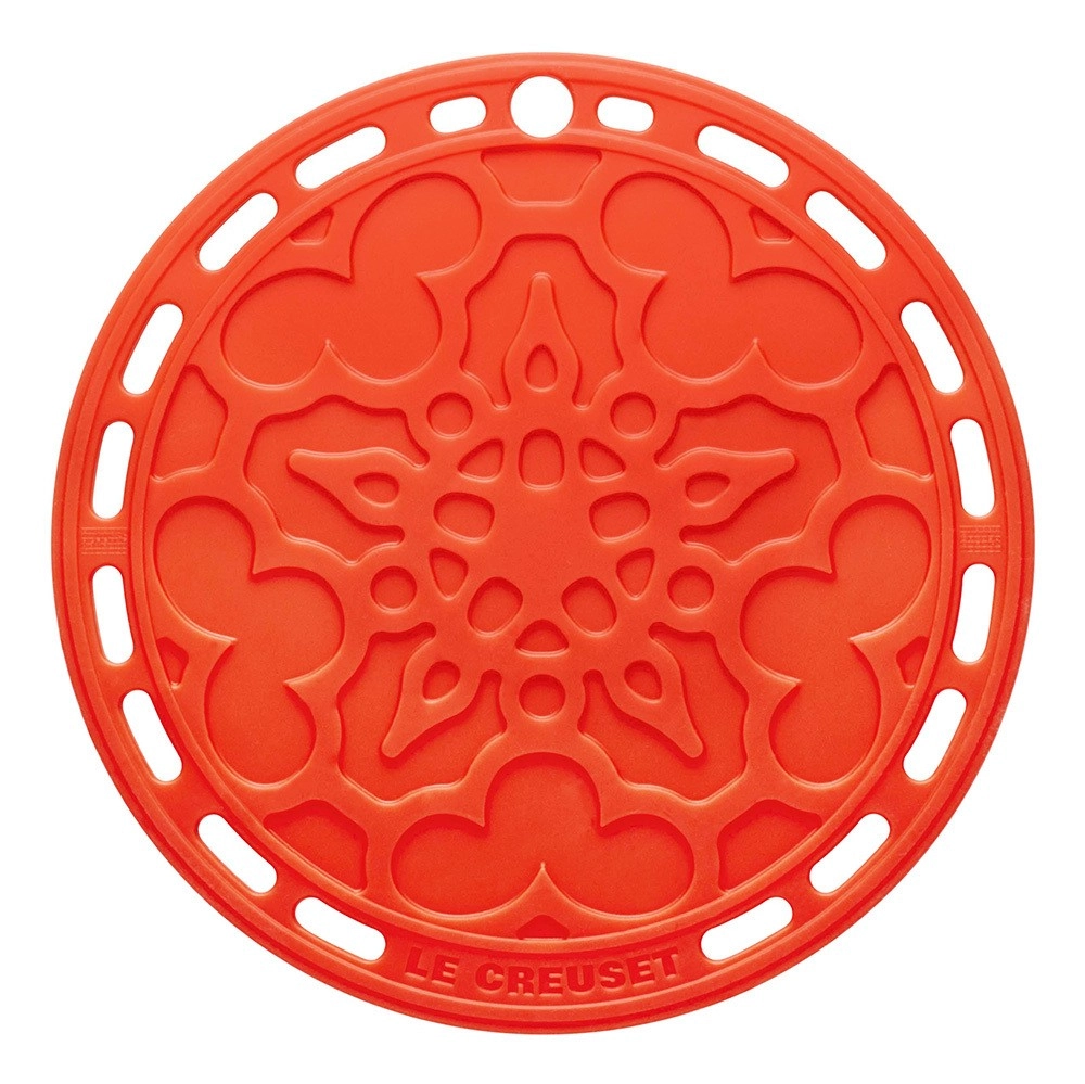 Le Creuset Silikon Untersetzer Tradition Rund Ofenrot 20cm