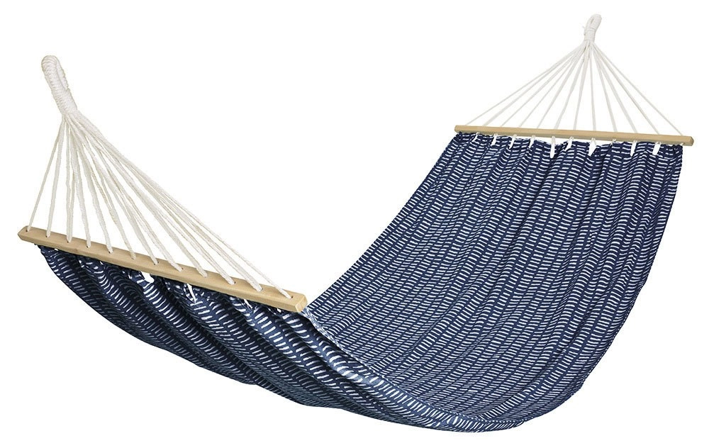 Hängematte Marine Blau Stabhängematte Outdoor Hängeliege Camping 100x200cm