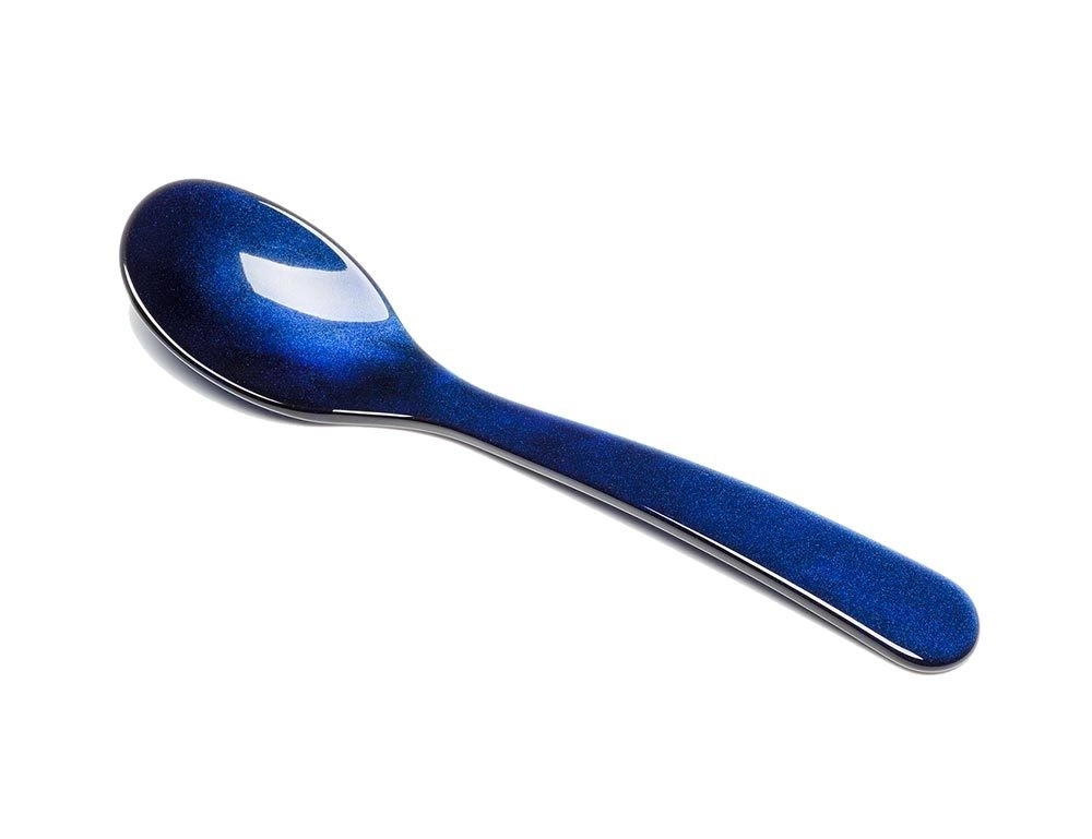 G.F. Heim Söhne Eierlöffel Acrylglas Perlmutt Optik Ocean Blue Blau