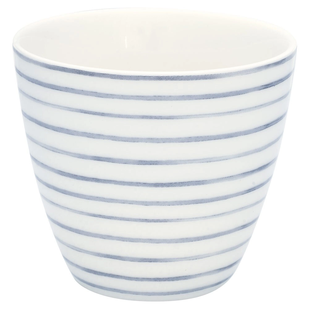 Greengate Latte Cup Gritt White Tasse Steingut Weiß