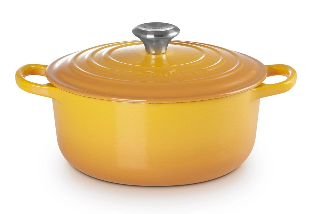 Le Creuset Bräter Signature Rund Gusseisen Nectar Gelb 24 cm