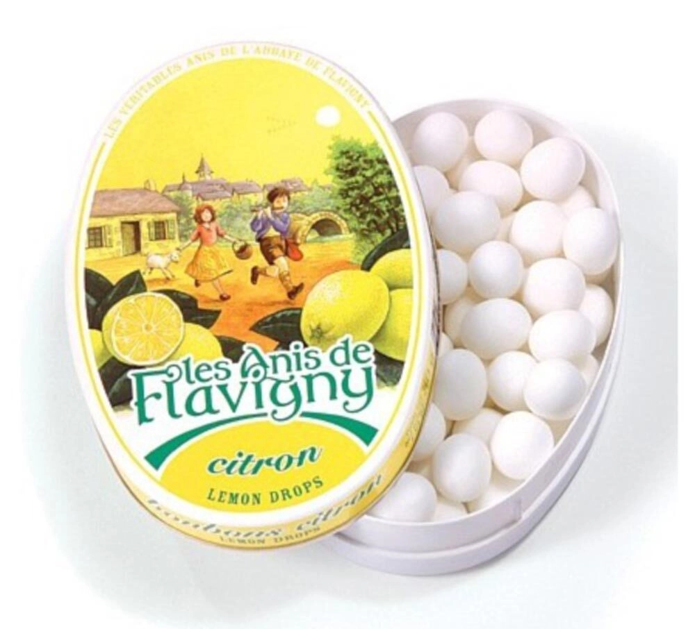 Les Anis de Flavigny Zitrone Citron Bonbons mit Zitronengeschmack 50g Dose