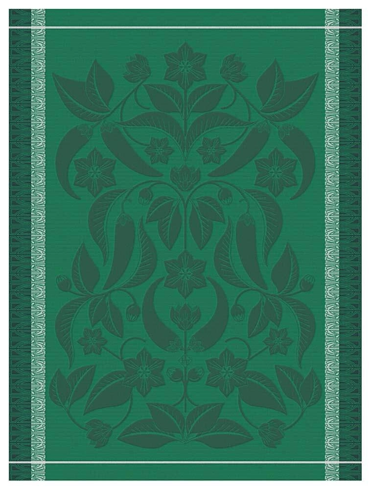 Le Jacquard Français Geschirrtuch Piments Vert Grün 60x80 Baumwolle