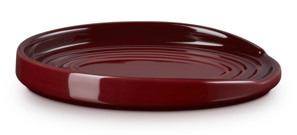 Le Creuset Kochlöffelablage Oval Kochlöffelhalter Steinzeug Rhône Bordeaux-Rot