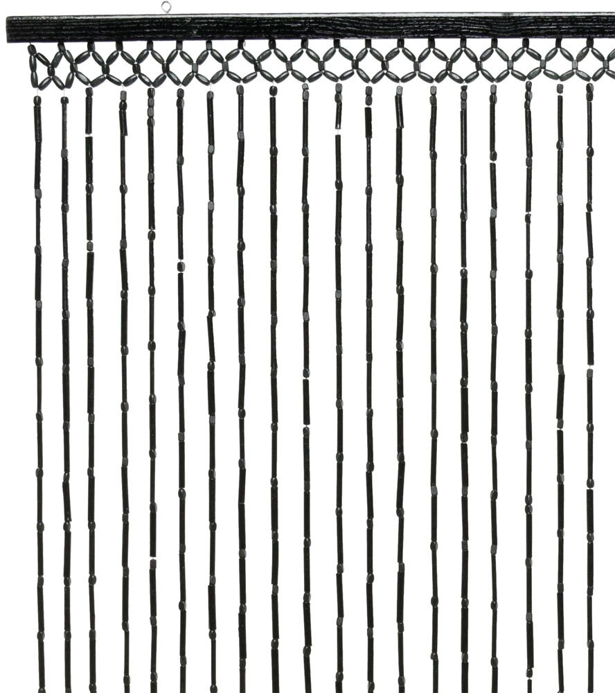 Türvorhang Bambus Schwarz Boho 90x180cm Insektenschutz Deko Fliegenvorhang