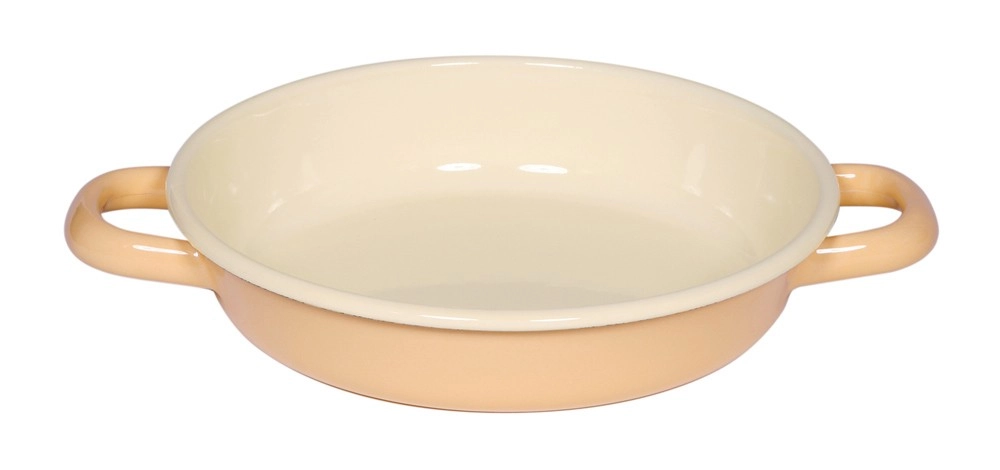 Riess Eierpfanne Servierpfanne Emaille Gelb 18cm