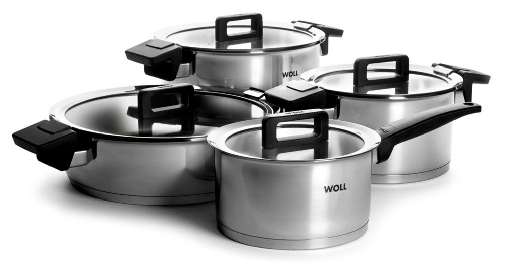 Woll Topf-Set Concept 8 tlg. Induktion Edelstahl Silber Ø 18,20,24,28 cm