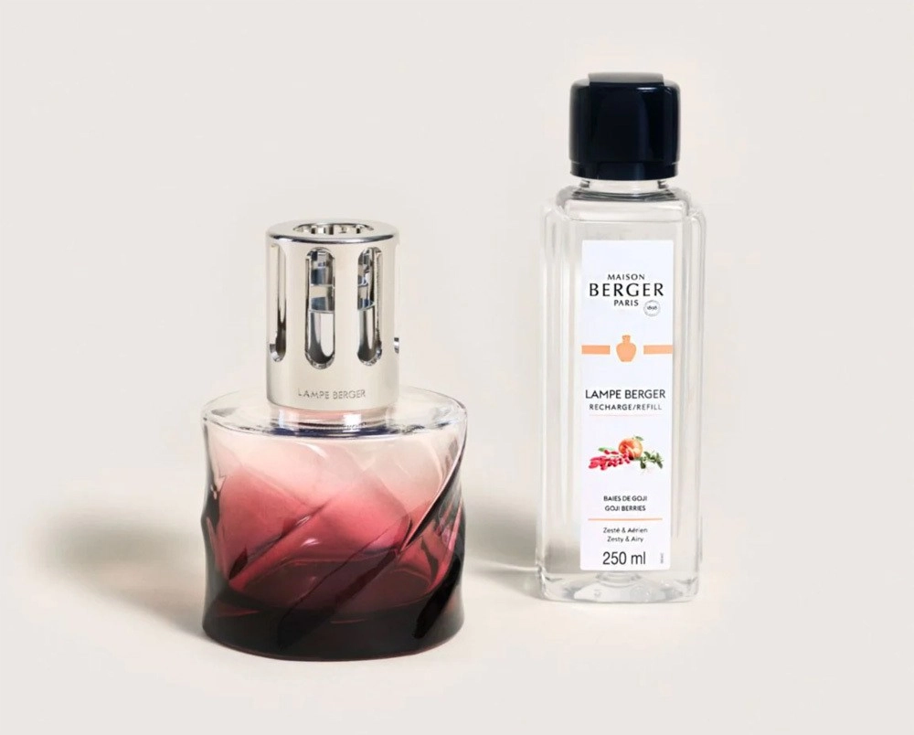 Maison Berger Duftlampe Set Spirale Rouge Grenat + 250ml Einzigartige Gojibeeren