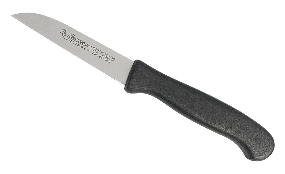 Burgvogel Gemüsemesser Kunststoffgriff Schwarz Küchenmesser 8 cm