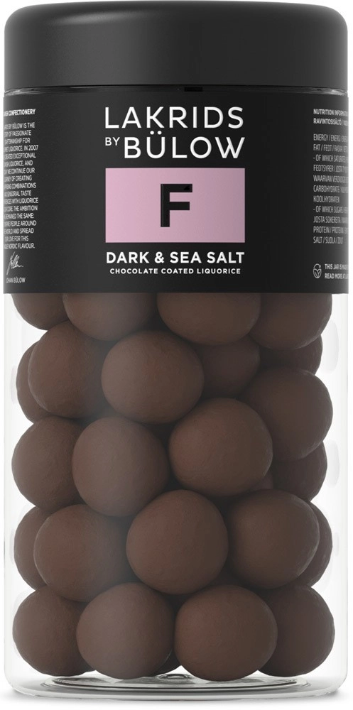 Lakrids by Bülow - F - Dark & Sea Salt - Schokoladen-Lakritz 295 g