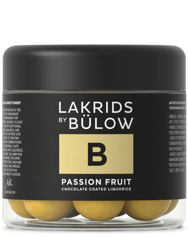 Lakrids by Bülow - B - Passion Fruit - Schokoladen-Lakritz 125 g