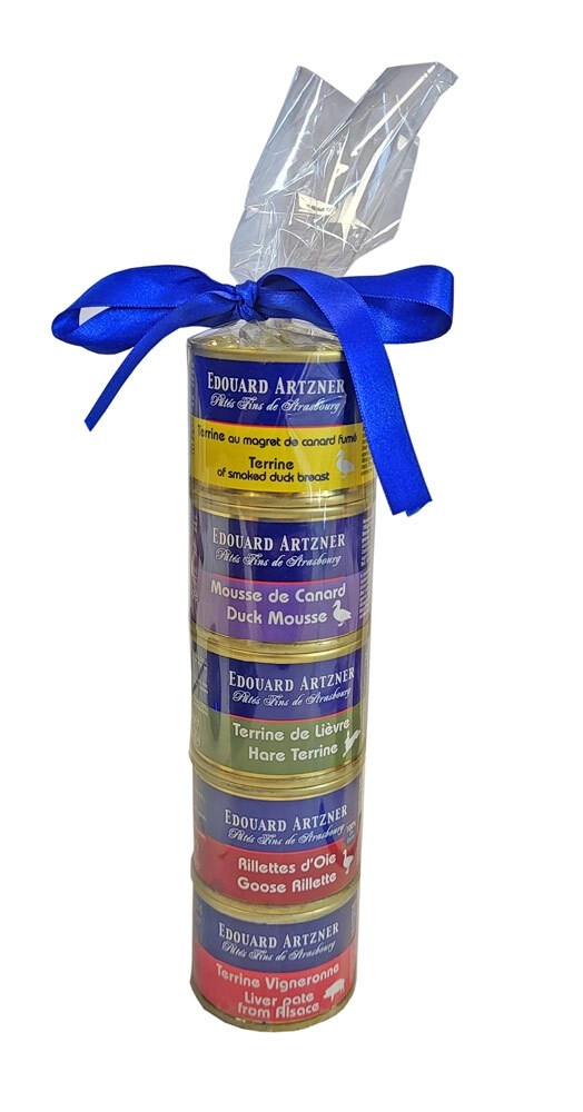 Edouard Artzner 5er Terrinen & Rillettes Gänserillette Hasenterrine Geschenkset