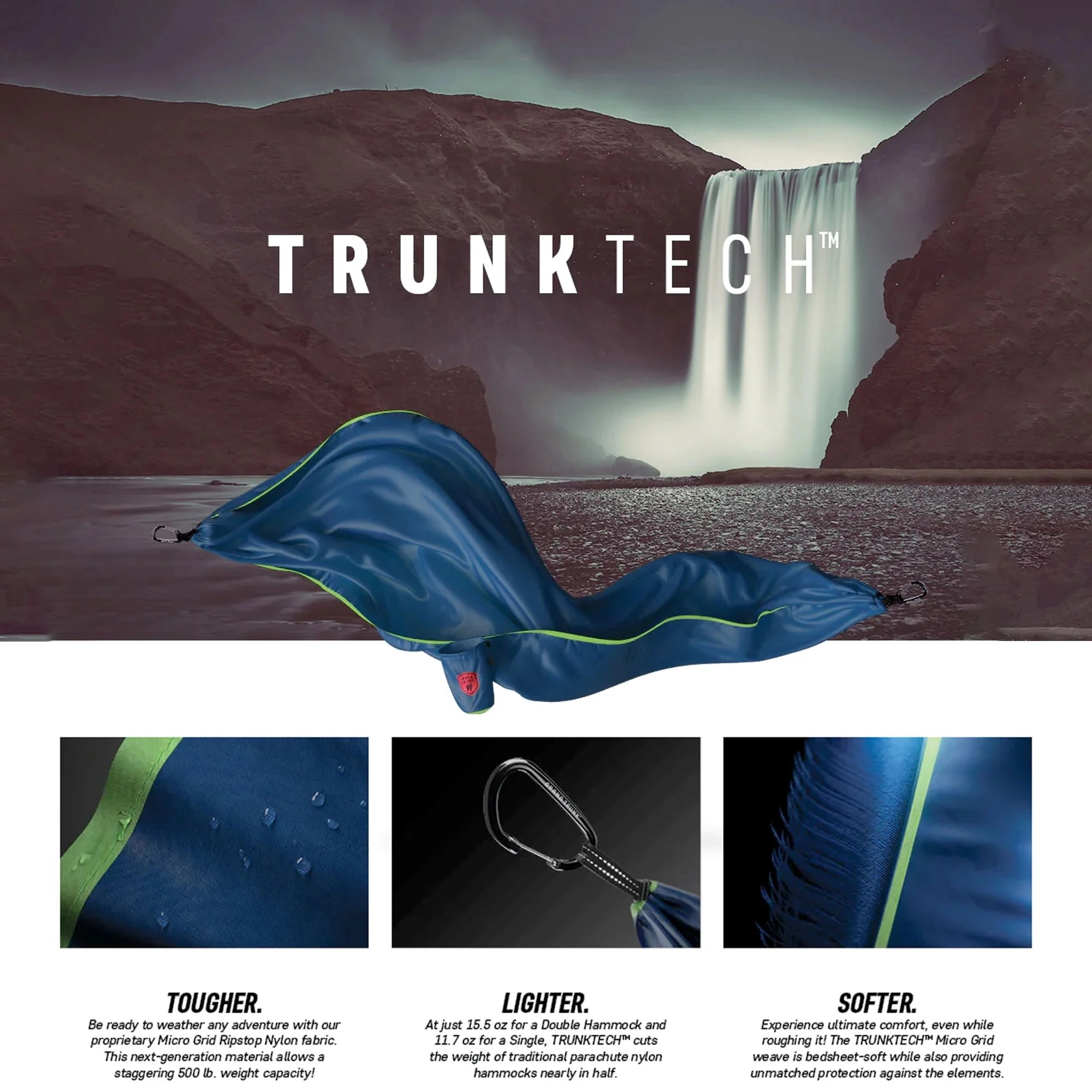 Grand Trunk TrunkTech Double Hammock (green mamba)