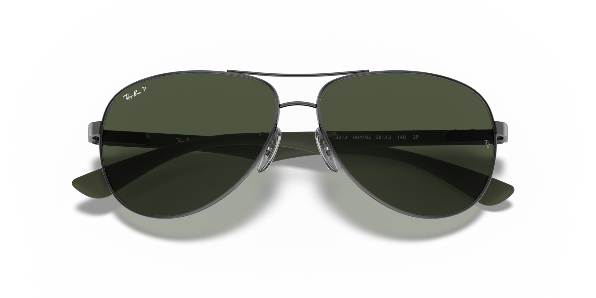 Ray-Ban Carbon Fibre RB 8313 004/N5, Aviator Sonnenbrille, Herren, polarisiert