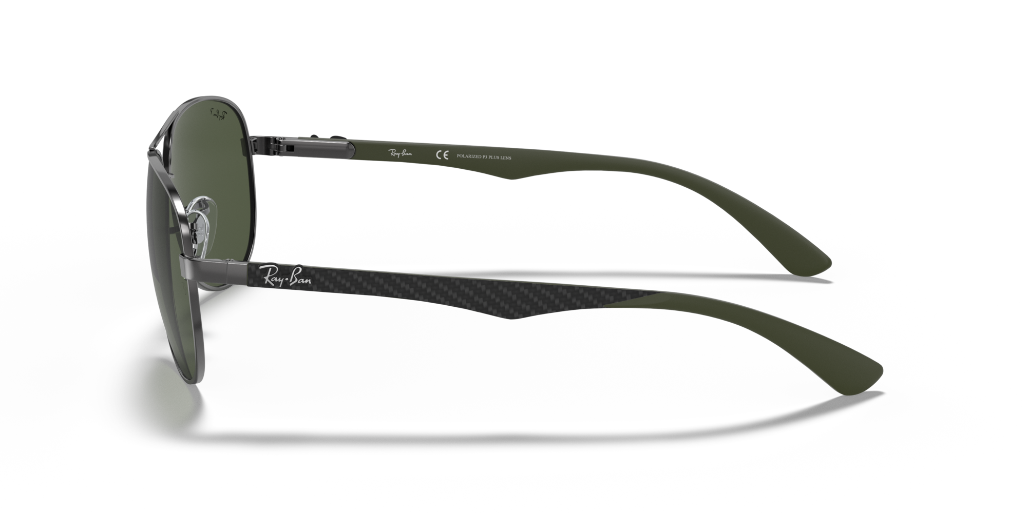 Ray-Ban Carbon Fibre RB 8313 004/N5, Aviator Sonnenbrille, Herren, polarisiert